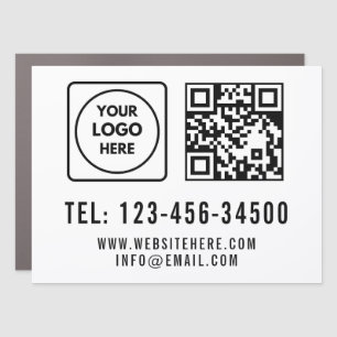 Professional Logo & QR Code Vehicle Magnet