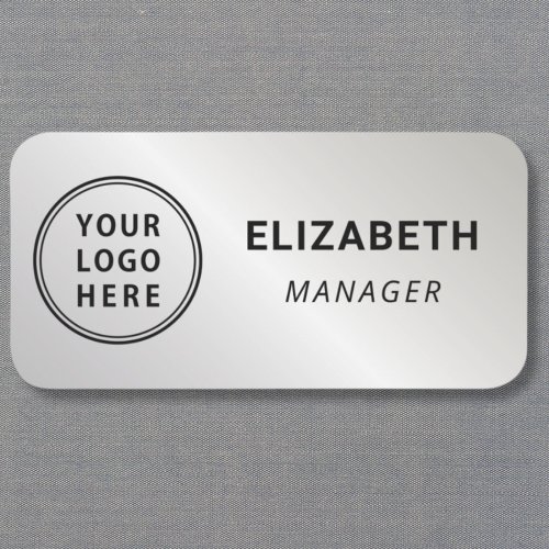 Professional Logo Silver Name Tag
