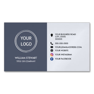 Professional Logo Trendy Social media Website Business Card Magnet