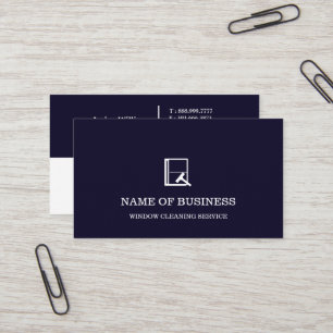 Professional Logo Window Cleaning Service Business Card