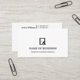 Professional Logo Window Cleaning Service Business Card
