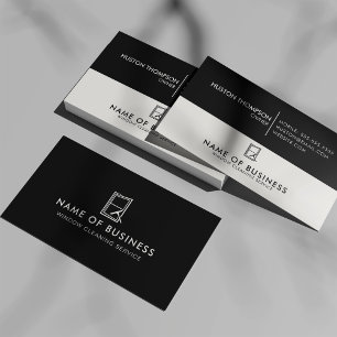 Professional Logo Window Cleaning Service Business Card