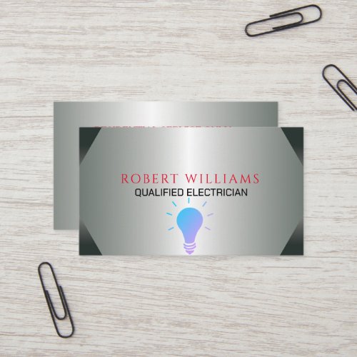 Professional Looking Electrician Business Card