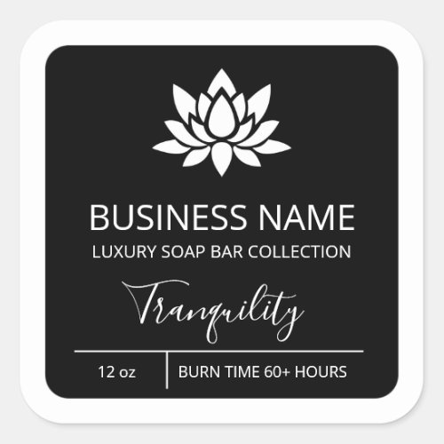 Professional Lotus Black Soap Bar Product Labels