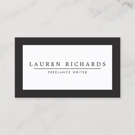 Professional Luxe Black And White Business Card