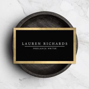 Professional Luxe Faux Gold and Black Business Card