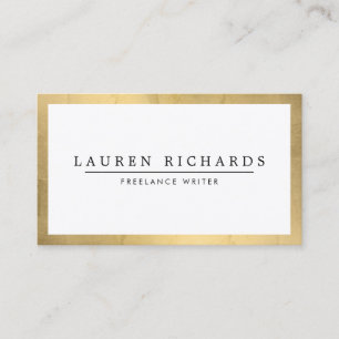 Professional Luxe Faux Gold and White Business Card