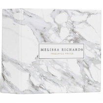 Professional Luxe Minimalist White Marble 3 Ring Binder Professional Luxe Minimalist White Marble 3 Ring Binder