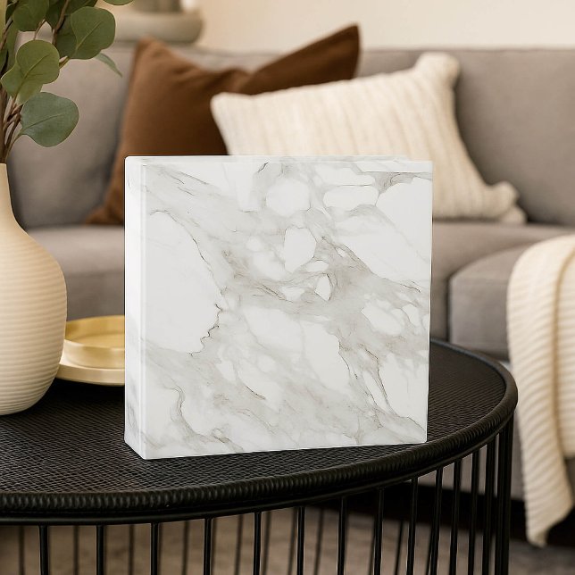 Professional Luxe Minimalist White Marble Binder (Creator Uploaded)