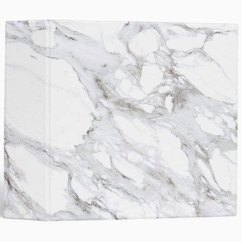Professional Luxe Minimalist White Marble Binder