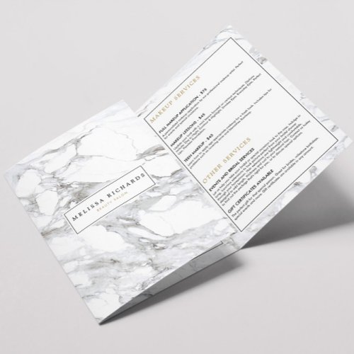 Professional Luxe Minimalist White Marble Brochure