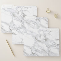 Professional Luxe Minimalist White Marble File Folder