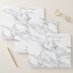 Professional Luxe Minimalist White Marble File Folder