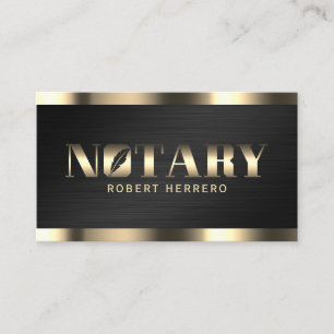 Professional luxurious faux metallic notary business card