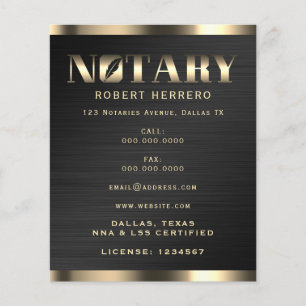 Professional luxurious faux metallic notary  flyer