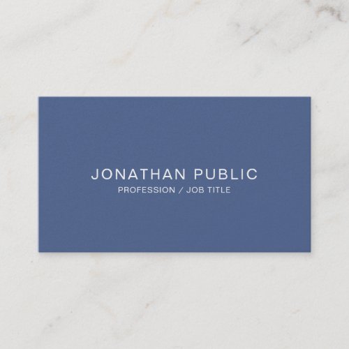 Professional Luxury Elegant Blue Sleek Design Business Card