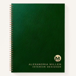 Professional Luxury Gold Monogram Notebook