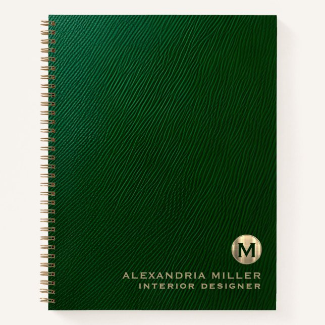 Professional Luxury Gold Monogram Notebook (Front)