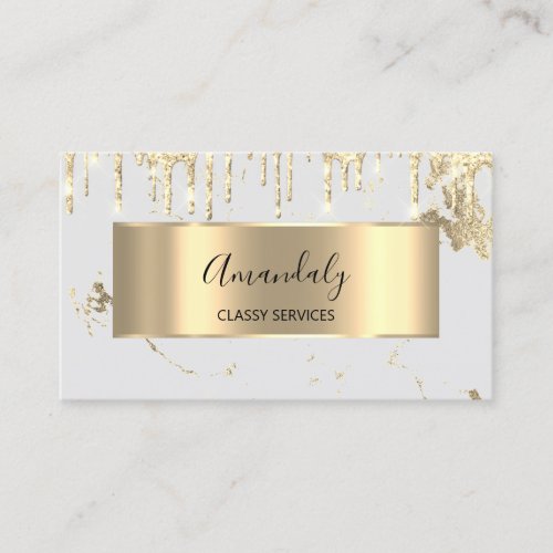 Professional Luxury Gold Royal Marble Gray Business Card