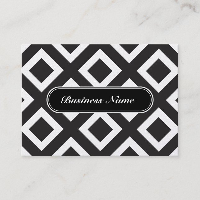 Professional Luxury Graphic Square Pattern Business Card (Front)