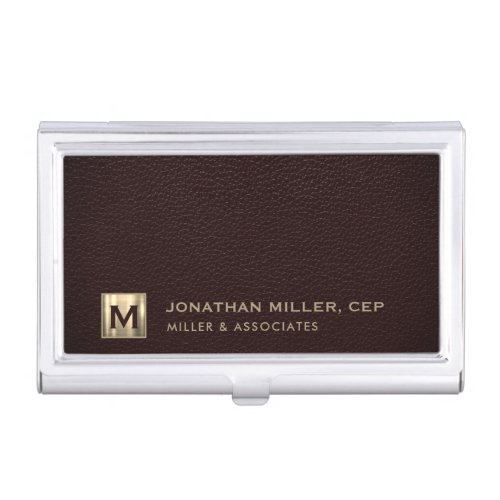 Professional Luxury Initial Logo Business Card Case