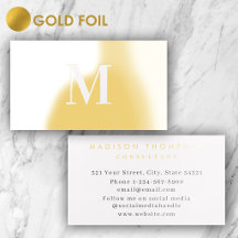 Professional Luxury Monogrammed Metallic Gold Foil