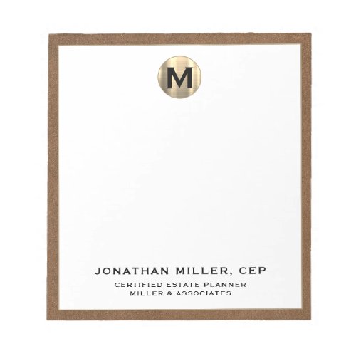 Professional Luxury Name Title Company Notepad