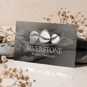 Professional Luxury Stone River Chiropractic Photo Foil Business Cards