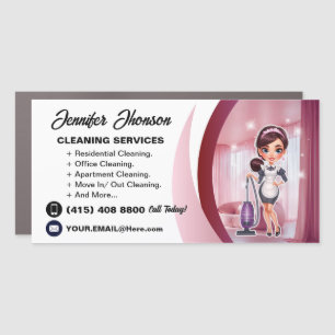 Professional Maid Cleaning Service Car Magnet 