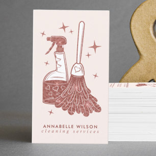 Professional Maid & House Cleaning Business Card