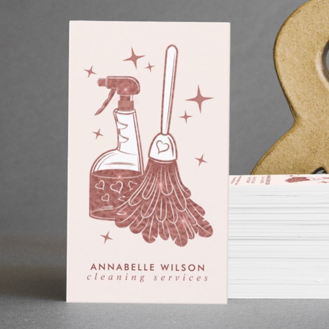 Professional Maid & House Cleaning Business Card (Creator Uploaded)
