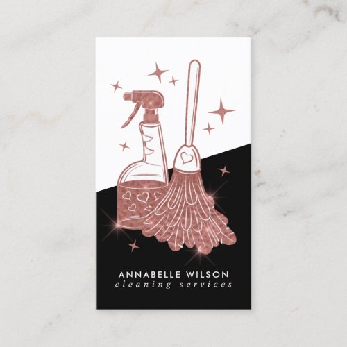 Professional Maid  House Cleaning Business Card