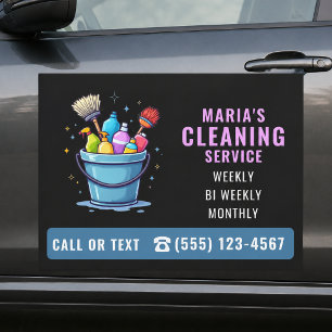 Professional Maid House Cleaning Service Car Magnet