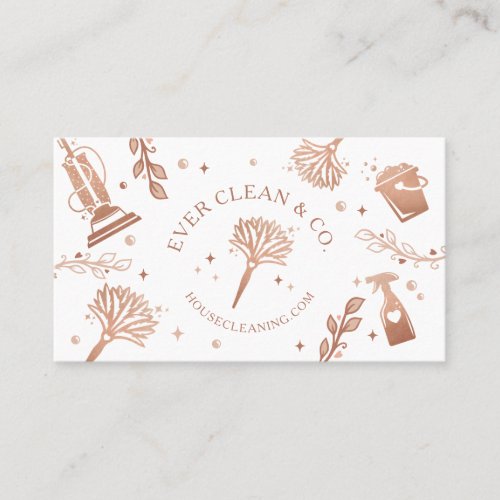 Professional Maid & House Cleaning Tools/Supplies Business Card