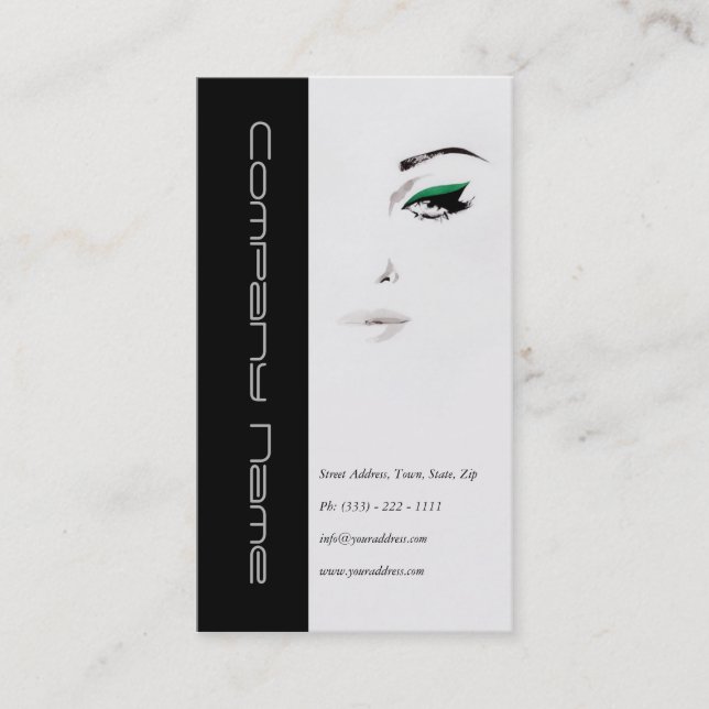 Professional Make-Up Artist / Makeup Face Eye Business Card (Front)