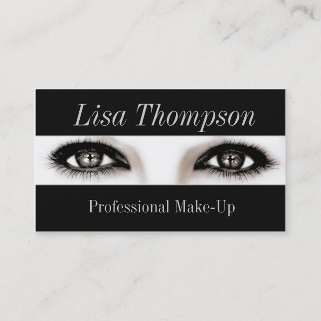 Professional Make-Up Artist / Makeup Model Eyes Business Card (Front)
