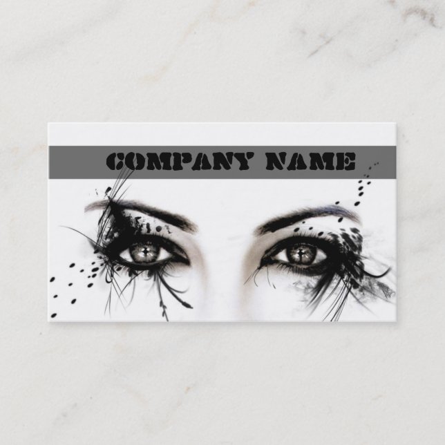 Professional Make-Up Artist / Makeup Model Face Business Card (Front)