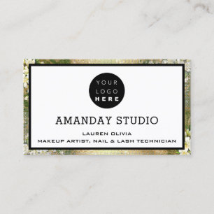 Professional Makeup Appointment Card Logo Gold VIP