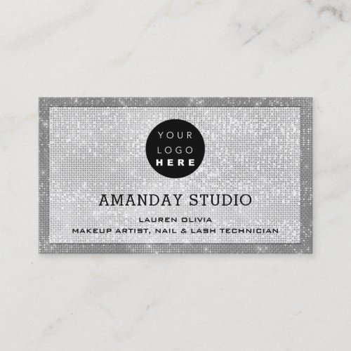 Professional Makeup Appointment Card Logo Silver