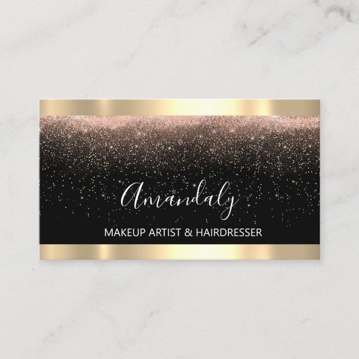 Professional Makeup Artist Beauty Blogger Rose VIP Business Card ...