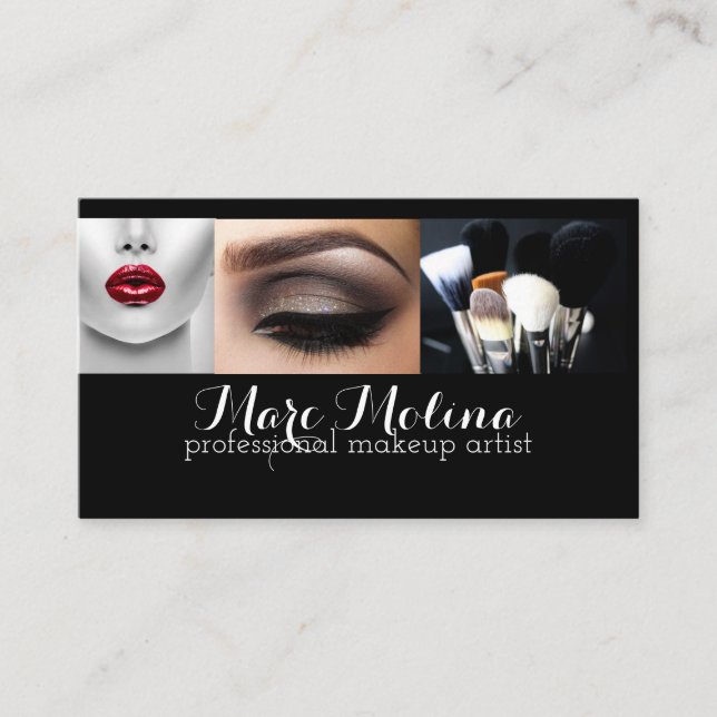 Professional Makeup Artist Business Card (Front)
