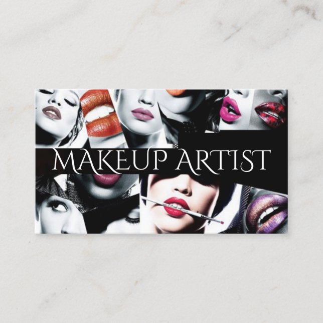 Professional Makeup Artist Business Card (Front)