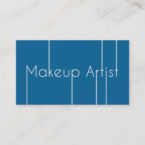 Professional Makeup Artist Business cards in Blue
