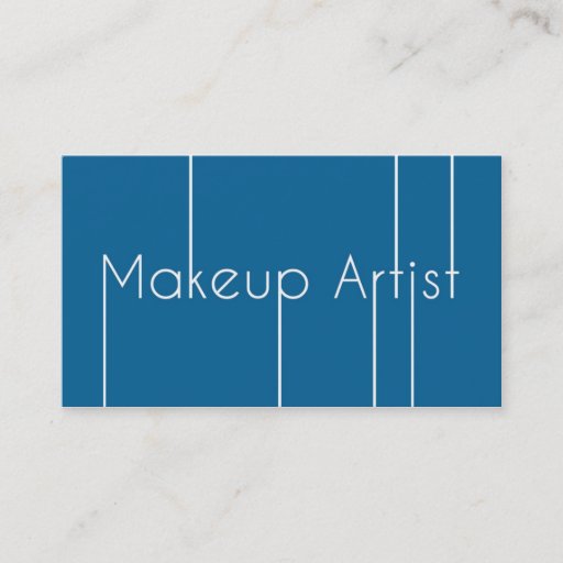 Customizable Professional Makeup Artist Business cards in Blue