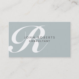 Professional Makeup Artist Elegant Monogram Green Business Card