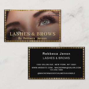 Professional Makeup Artist Eyelash & Brow QR CODE  Business Card