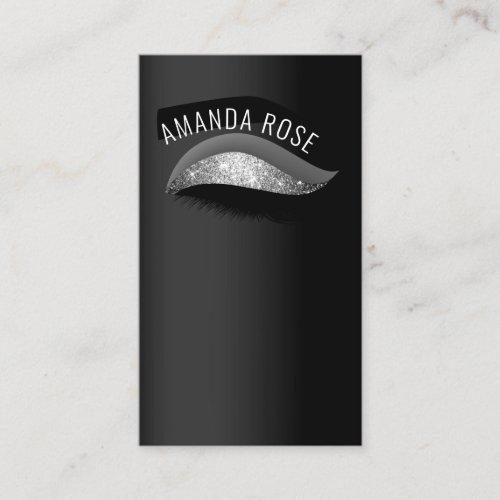 Professional Makeup Artist Eyelash Brows Gray Business Card