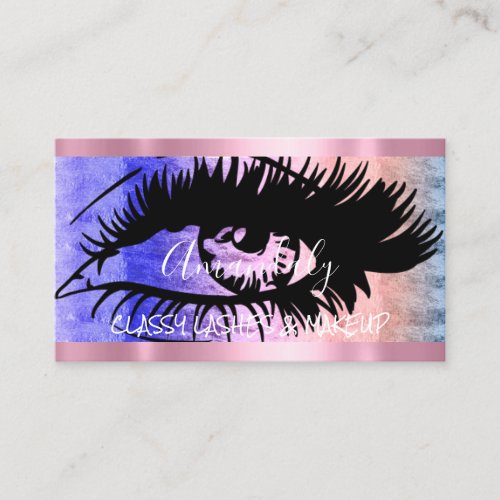 Professional Makeup Artist Eyelash Rose Paint Business Card