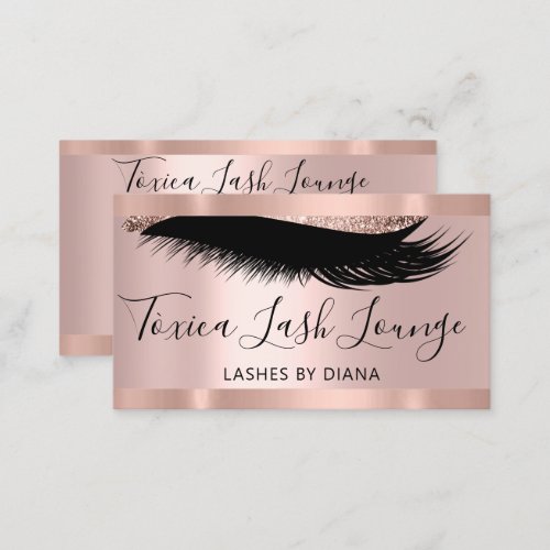 Professional Makeup Artist Eyelash Rose Social Med Business Card