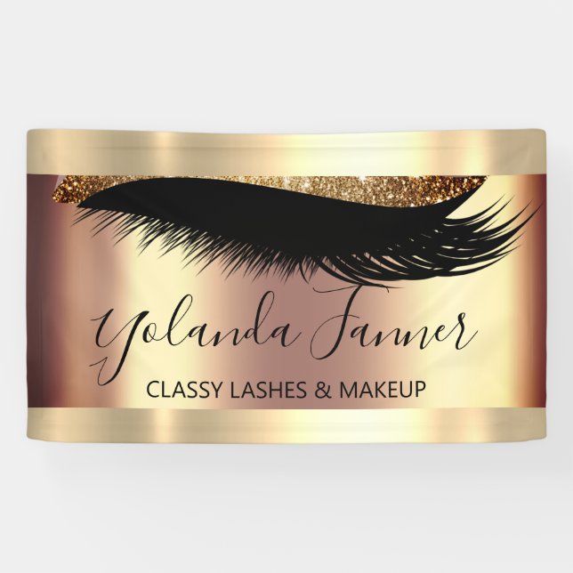 Professional Makeup Artist Eyelash Unique Modern B Banner (Horizontal)